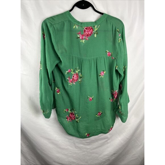 Anthropologie Figueroa & Flower Floral Embroidered Top Women's Size S - Picture 7 of 10
